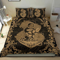 Hawaii Anchor Hibiscus Flower Vintage Bedding Set - AH - Gold - Polynesian Pride