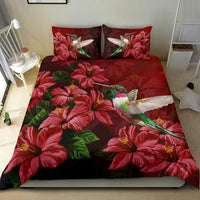 Hawaii Red Hibiscus Humming Bird Bedding Set - Polynesian Pride