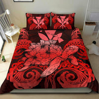 Hawaii Turtle Wave Polynesian Bedding Set - Hey Style Red - Polynesian Pride
