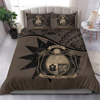Nauru Duvet Cover Set - Nauru Bedding Flag & Coat Of Arms Brown - Polynesian Pride