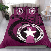 Polynesian Duvet Cover Set - Nothern Mariana Island Bedding Set Dark Pink - Polynesian Pride