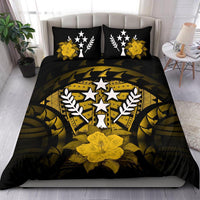 Kosrae Duvet Cover Set - Kosrae Flag & Yellow Hibiscus - Polynesian Pride