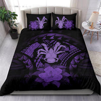 Niue Duvet Cover Set - Coconut Crab & Purple Hibiscus - Polynesian Pride