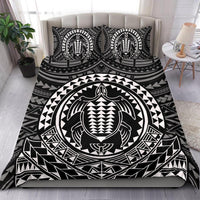 Hawaiian Kakau Honu Arc White Polynesian Bedding Set - Polynesian Pride