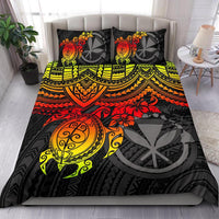 Polynesian Hawaii Duvet Cover Set - Reggae Turtle RED - Polynesian Pride