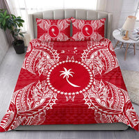 Polynesian Bedding Set - Chuuk Duvet Cover Set Map Red White Red - Polynesian Pride