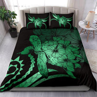 Hawaii Bedding Set - Hawaii Turtle Hibiscus Polynesian Vintage Bedding Set - Green - Polynesian Pride