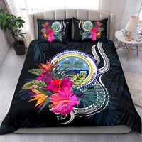 Polynesian Bedding Set - Federated States Of Micronesia Duvet Cover Set Tropical Flowers - Polynesian Pride