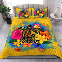 Tonga Polynesian Bedding Set - Turtle with Plumeria and Hibiscus - Polynesian Pride