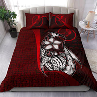 Yap Micronesian Bedding Set Red - Turtle With Hook Red - Polynesian Pride