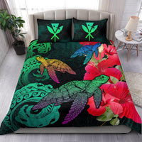 Hawaii Bedding Set - Hawaii Turtle Wave Hibiscus Bedding Set - Unia Style - Polynesian Pride