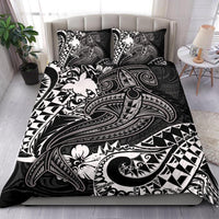 Papua New Guinea Bedding Set - White Shark Polynesian Tattoo White - Polynesian Pride