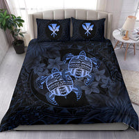 Hawaii Bedding Set - Turtle Strong Pattern Hibiscus Plumeria Blue AH - Polynesian Pride