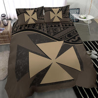 Wallis And Futuna Duvet Cover Set - Wallis And Futuna Coat Of Arms Brown - Polynesian Pride