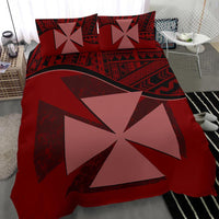 Wallis And Futuna Duvet Cover Set - Wallis And Futuna Coat Of Arms Red - Polynesian Pride