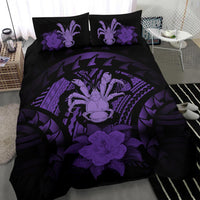 Niue Duvet Cover Set - Coconut Crab & Purple Hibiscus - Polynesian Pride