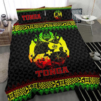 Polynesian Bedding Set - Tonga Coat Of Arms Duvet Cover Set Reggae Version - Polynesian Pride
