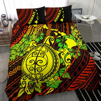 Polynesian Hawaii Duvet Cover Set - Green Polynesian Sea Turtle - Polynesian Pride