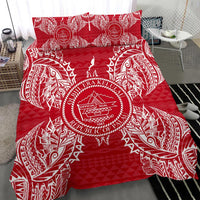 Polynesian Bedding Set - Palau Duvet Cover Set Map Red White - Polynesian Pride
