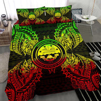 Polynesian Bedding Set - Federated States Of Micronesian Duvet Cover Set Map Reggae - Polynesian Pride