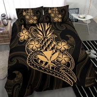 Polynesian Bedding Set - Hawaii Duvet Cover Set Kanaka Maoli Gold Pineapple - Polynesian Pride