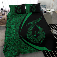 Hawaii Fish Hook Polynesian Bedding Set - Circle Style Green - Polynesian Pride