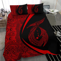 Hawaii Fish Hook Polynesian Bedding Set - Circle Style Red - Polynesian Pride