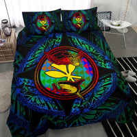 Polynesian Bedding Set - Hawaii (Kanaka Maoli) Duvet Cover Set - Colorful Turtle Shark - Polynesian Pride