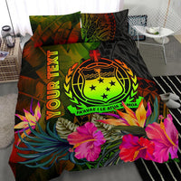 Samoa Polynesian Personalised Bedding Set - Hibiscus and Banana Leaves - Polynesian Pride
