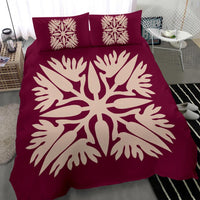 Hawaiian Bedding Set Royal Pattern - Pink - A3 Style - Polynesian Pride