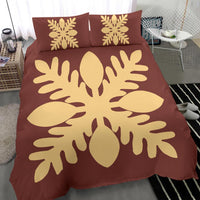 Hawaiian Royal Pattern Bedding Set - Coral - D1 Style - Polynesian Pride