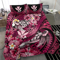 Kanaka Maoli (Hawaiian) Bedding Set - Waves Polynesian Turtle Hibiscus (Pink) - Polynesian Pride