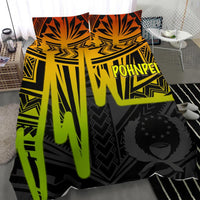 Pohnpei Bedding Set - Pohnpei Seal In Heartbeat Patterns Style (Reggae) - Polynesian Pride