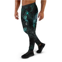 Austral Islands Jogger - Austral Islands Coat Of Arms With Turtle Blooming Hibiscus Turquoise - Polynesian Pride