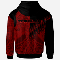 Tokelau Hoodie Red Color Symmetry Style - Polynesian Pride