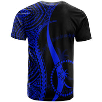 Chuuk Custom T Shirt Blue Micronesian Tentacle Tribal Pattern - Polynesian Pride