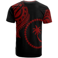 Chuuk State T Shirt Chuuk State Tatau Red Patterns With Coat of Arms - Polynesian Pride