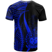Papua New Guinea T Shirt Blue Polynesian Tentacle Tribal Pattern - Polynesian Pride