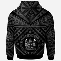 Fiji Hoodie Fiji Seal With Polynesian Tattoo Style (Black) - Polynesian Pride