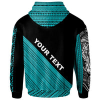 Philippines Custom Zip up Hoodie Diagonal Pattern Blue - Polynesian Pride