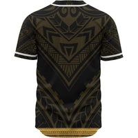 Chuuk State Baseball Shirt - Polynesian Gold Patterns Collection - Polynesian Pride
