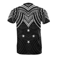 Pohnpei Custom T Shirt Micronesian Pattern Black Armor Style - Polynesian Pride