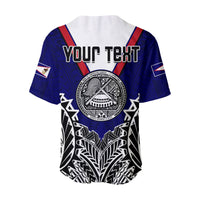 (Custom Personalised) American Samoa Baseball Jersey Bald Eagle Mix Polynesian LT13 - Polynesian Pride