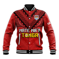 Tonga Rugby MMT Baseball Jacket Ngatu Mate Maa Tonga Simple LT13 - Polynesian Pride