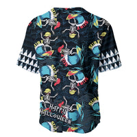 Hawaii Skeleton Surf Baseball Jersey Halloween Hawaiian Tribal LT13 - Polynesian Pride