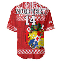 (Custom Text And Number) Tonga Rugby Baseball Jersey Mate Maa Tonga Pacific Ngatu White LT14 - Polynesian Pride