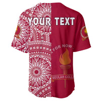 (Custom Personalised) Beulah Tonga College Baseball Jersey Tongan Ngatu Pattern LT14 - Polynesian Pride