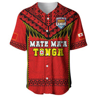 (Custom Text And Number) Tonga Rugby Baseball Jersey Mate Maa Tonga Pacific Ngatu Black LT14 - Polynesian Pride