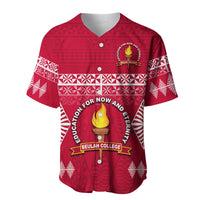 Beulah College Baseball Jersey Ngatu Pattern Tonga Ver.01 LT13 - Polynesian Pride