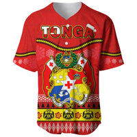 (Custom Personalised) Tonga Christmas Baseball Jersey Tongan Ngatu Kilisimasi Fiefia LT14 - Polynesian Pride